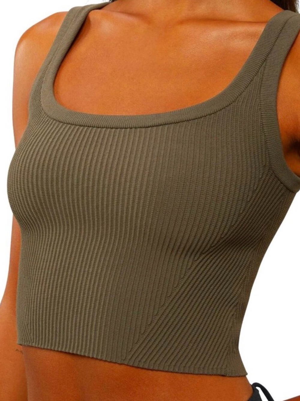 Cuts Clothing Chocolate Ribbed Tank Top